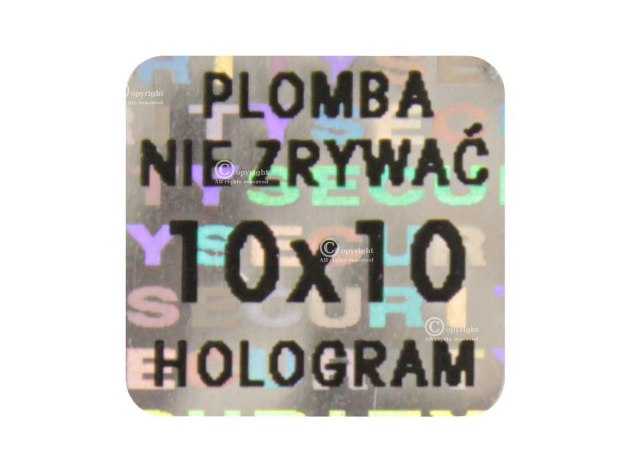 Plomby holograficzne 10mm x10mm