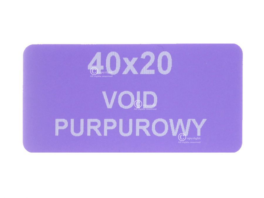 Stickery serwisowe purpurowy VOID