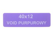 Naklejki serwisowe purpurowy VOID 40mm x12mm