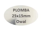 Plomba gwarancyjna owalna 25mm x15mm