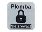 Pzykład nadruku na plombie VOID Matowy 20x20mm