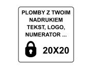 Naklejki zabezpieczające pvc łamliwy 20mm x20mm