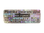 Datownik na stickerach holograficznych