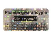 Datownik na plombach gwarancyjnych holograficznych