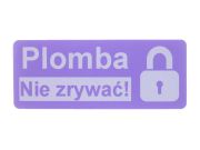 Przykładowy nadruk na plombach purpurowy VOID