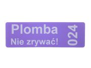 Plomby VOID purpurowy z numeracją