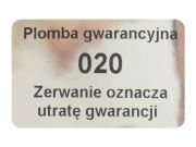 Numeracja na plombie zabezpieczającej VOID Lustrzany 	  Działanie plomby VOID Lustrzany