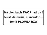 Plomby serwisowe RZW 30mm x11mm