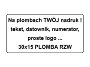 Sticker serwisowy rozwarstwiający 30mm x15mm