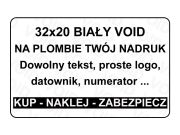 Sticker zabezpieczający VOID Biały