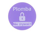 Przykład nadruku na stickerze VOID purpurowy