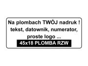 Naklejki zabezpieczające rozwarstwiające 45mm x18mm