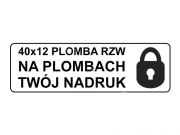 Stickery gwarancyjne folia RZW 40mm x12mm