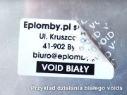 Działanie plomby gwarancyjnej VOID Biały