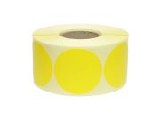 Etykiety termiczne żółte okrągłe fi50mm