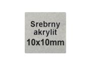 Plomby gwarancyjne akrylit srebrny 10x10mm