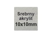 Plomby gwarancyjne akrylit srebrny 10x10mm