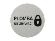 Sticker gwarancyjny kruszący srebrny