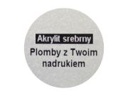 Plomba gwarancyjna akrylit kruszący srebrny fi15mm