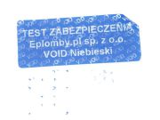 Działanie plomby gwarancyjnej void niebieski