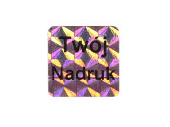 16x16mm hologram tetragon 1000szt twój nadruk