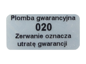 20x10 void mat 250 szt plomby gwarancyjne stickery twój nadruk !